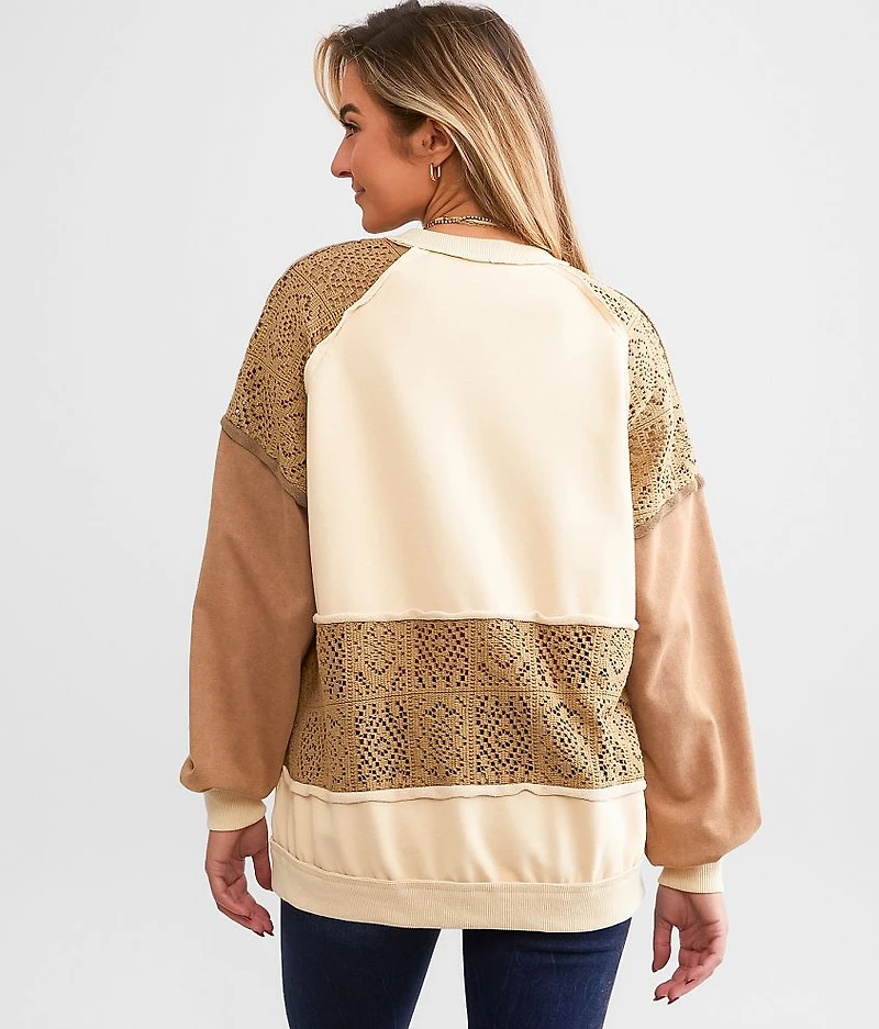 Pieced Crochet Pullover