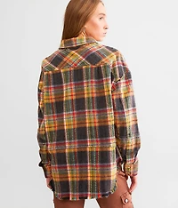 Frayed Flannel Boyfriend Shirt