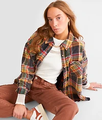 Frayed Flannel Boyfriend Shirt