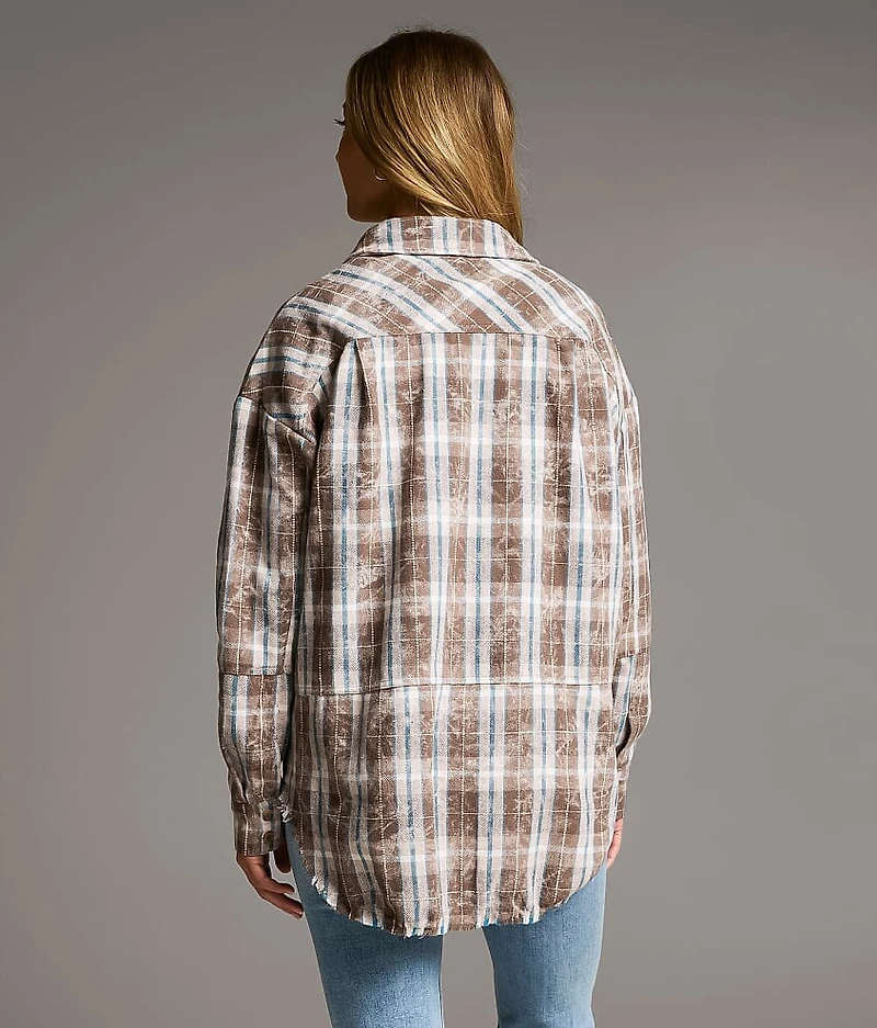 Washed Flannel Boyfriend Shirt