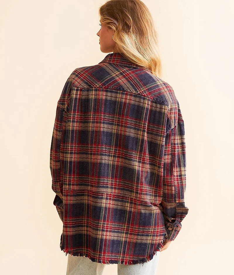 Washed Flannel Boyfriend Shirt