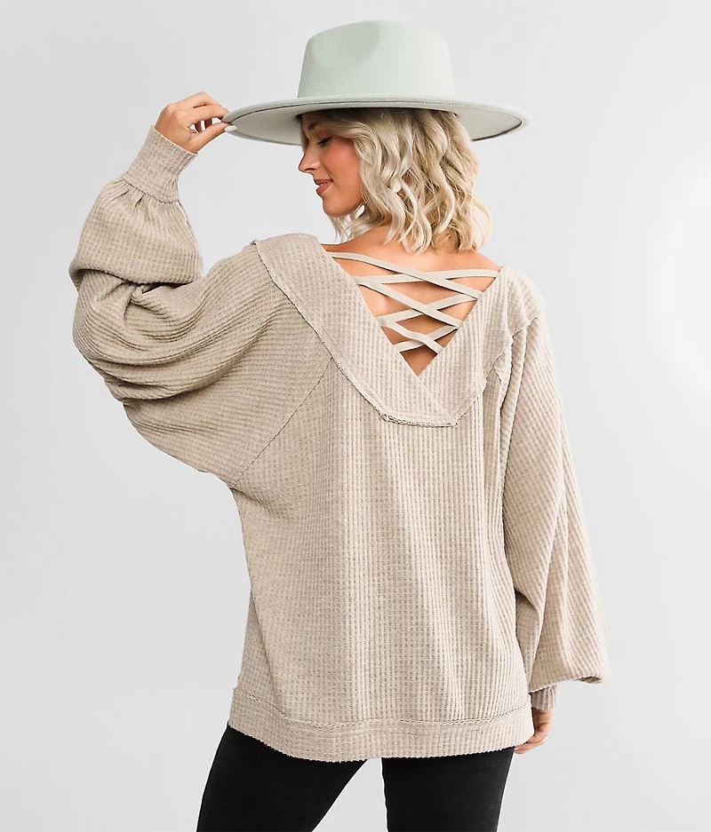 Waffle Knit Top