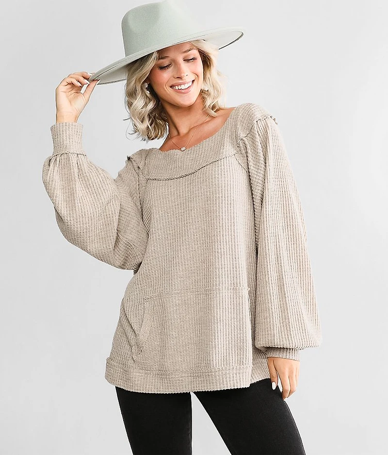 Waffle Knit Top