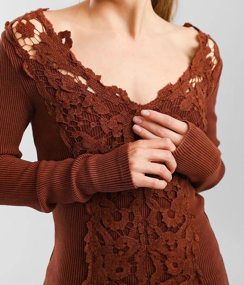 Washed V-Neck Top