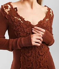 Washed V-Neck Top