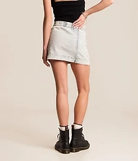 Textured Denim Mini Skirt