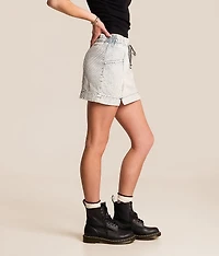 Textured Denim Mini Skirt