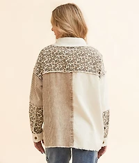 Pieced Corduroy Shacket