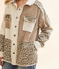 Pieced Corduroy Shacket