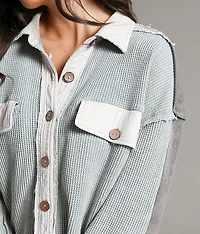 Washed Waffle Knit Shirt