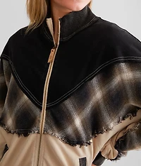 Pieced Plaid Jacket