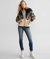 Pieced Plaid Jacket