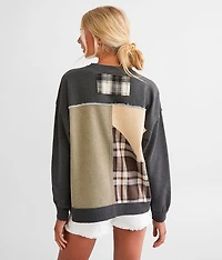 Mixed Plaid Pullover