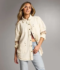 Pieced Floral Shacket