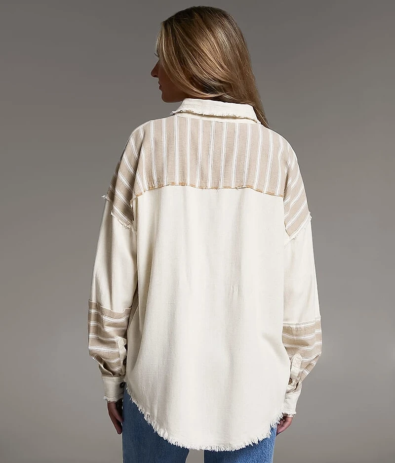 Pieced Stripe Shirt
