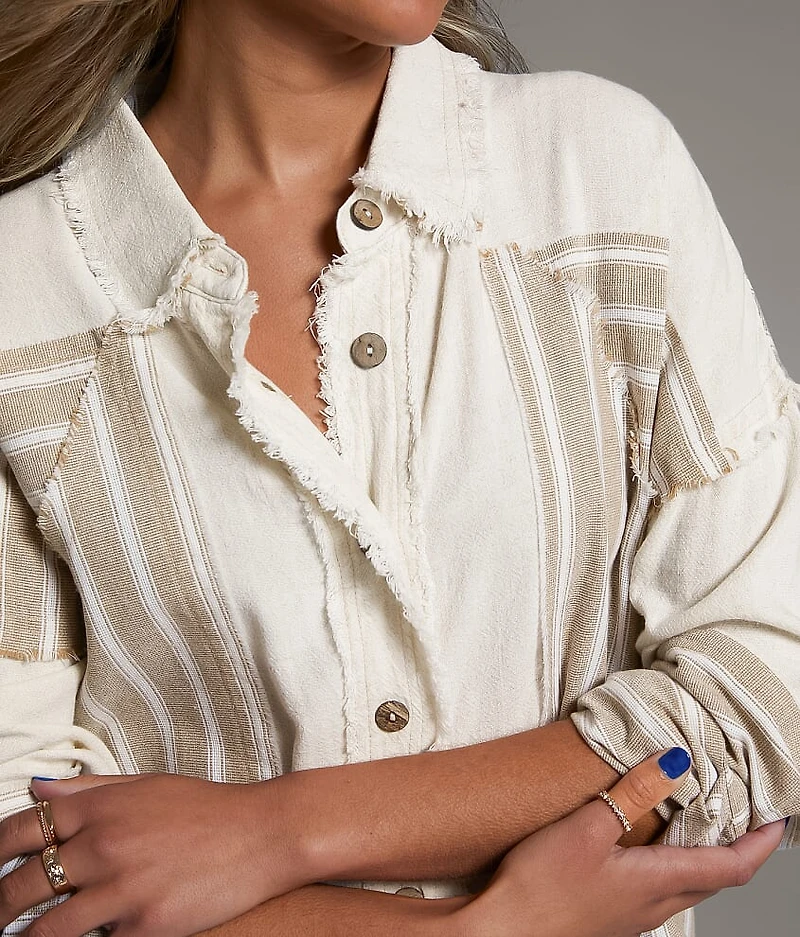 Pieced Stripe Shirt