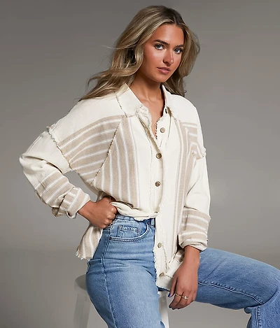BKE Pieced Stripe Shirt