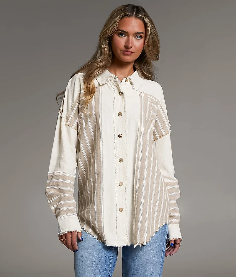 Pieced Stripe Shirt