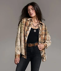 Frayed Flannel Boyfriend Shirt