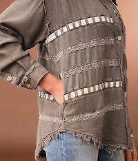 Lace Trim Shacket