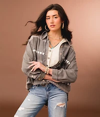 Lace Trim Shacket