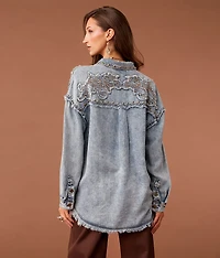 Studded Western Chambray Shirt