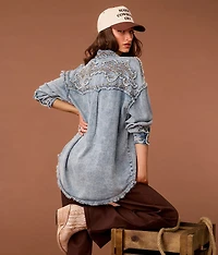 Studded Western Chambray Shirt
