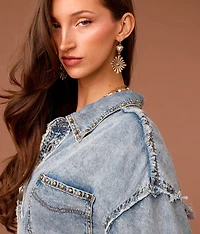 Studded Western Chambray Shirt