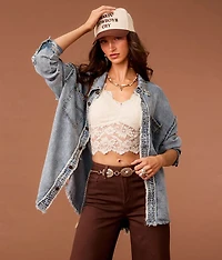Studded Western Chambray Shirt