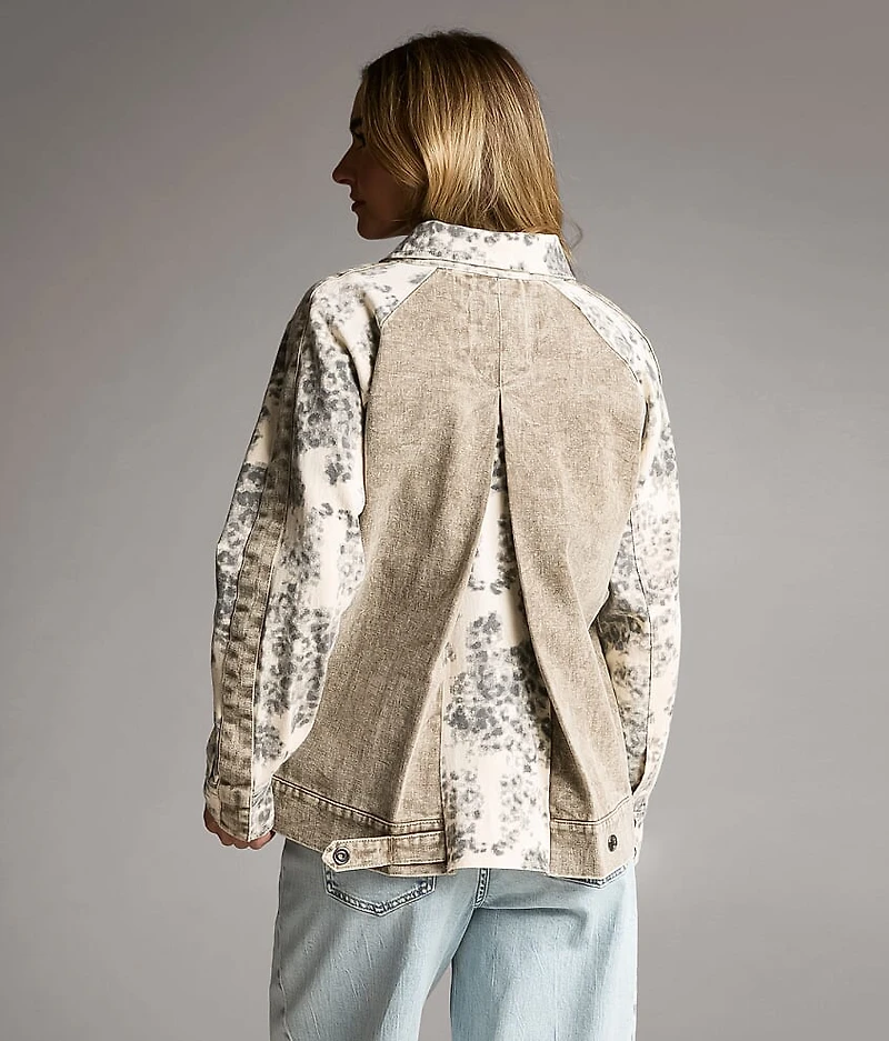 Cheetah Print Denim Jacket