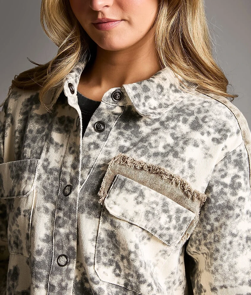 Cheetah Print Denim Jacket