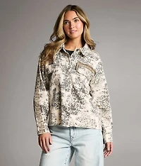 Cheetah Print Denim Jacket