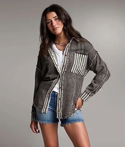 Pieced Stripe Shirt