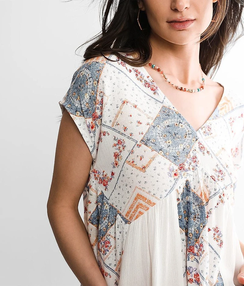 Patched Babydoll Top