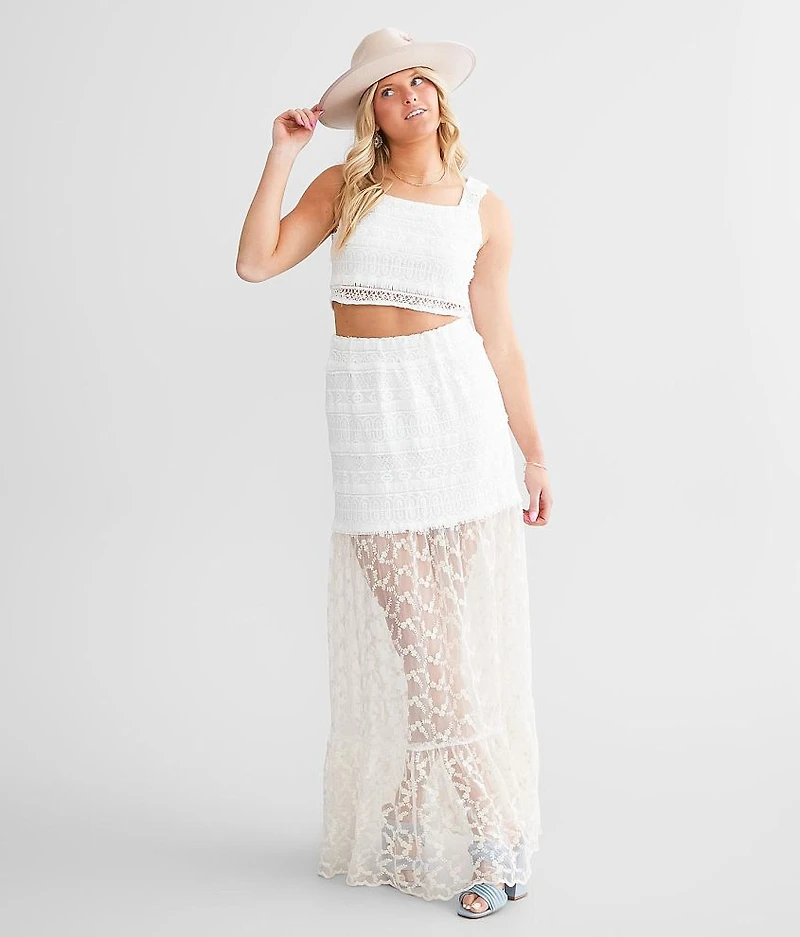 Eyelash Crochet Maxi Skirt