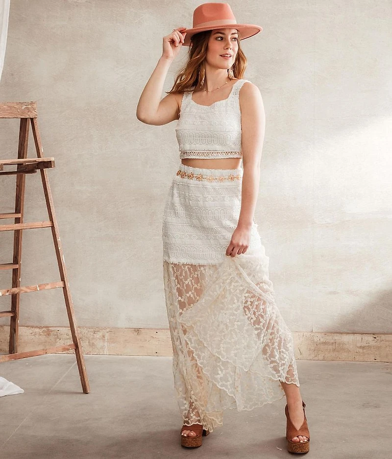 Eyelash Crochet Maxi Skirt
