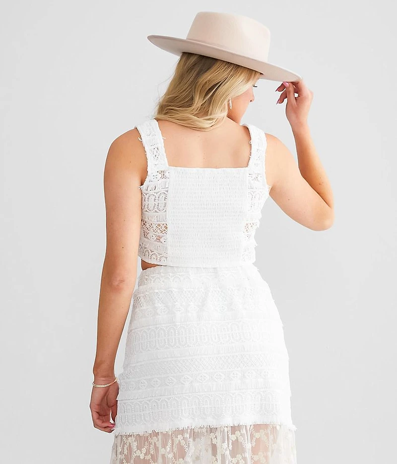 Eyelash Crochet Tank Top