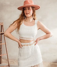 Eyelash Crochet Tank Top
