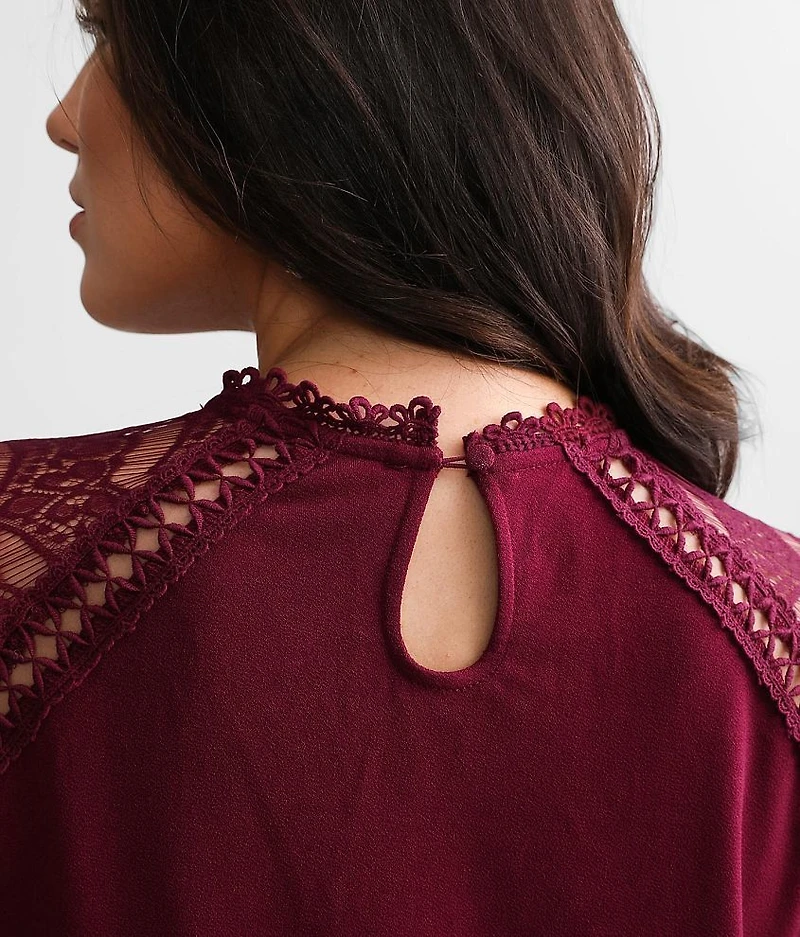 Lace High Neck Top