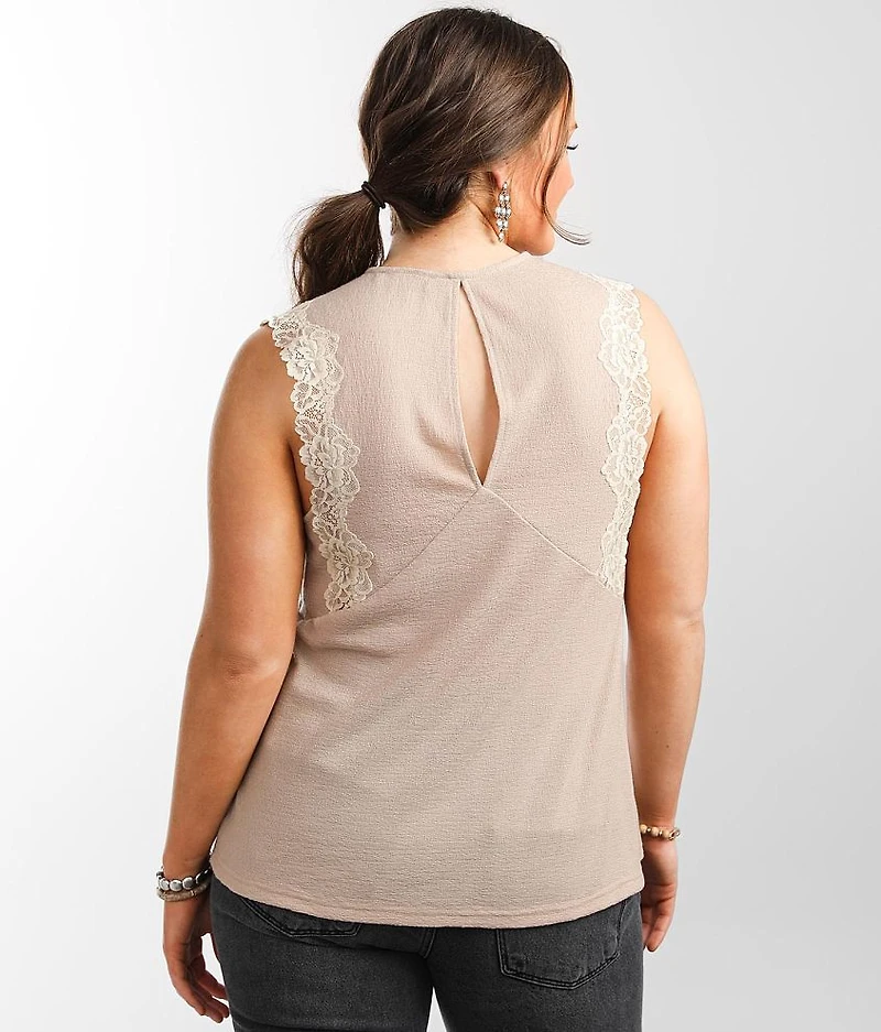 Lace Trim Tank Top