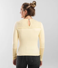 Pieced Cable Knit Top