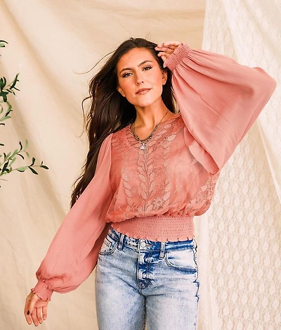 Lace Inset Top
