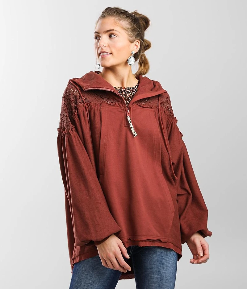 Pieced Crochet Hoodie
