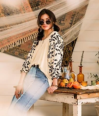 Embroidered Square Neck Top