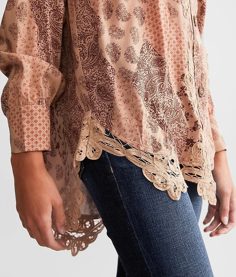 Crochet Trim Blouse