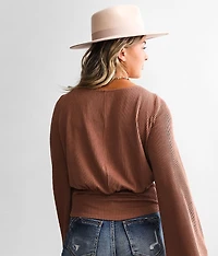 Eyelash Lace Yoke Top