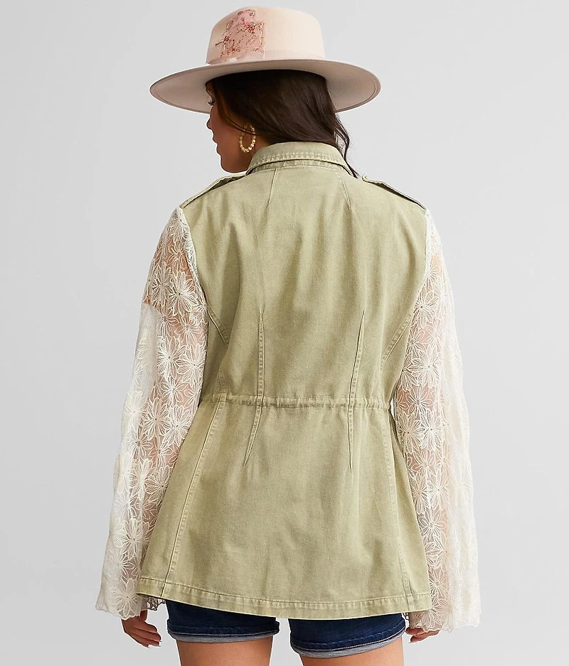 Washed Denim Utility Shacket