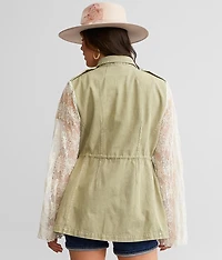 Washed Denim Utility Shacket