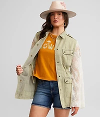 Washed Denim Utility Shacket