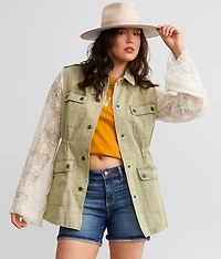 Washed Denim Utility Shacket